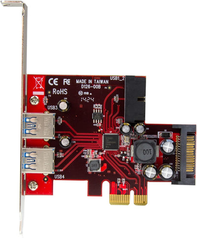 StarTech.com 4 Port USB 3.0 PCI Express-Karte - 2 Externe und 2 Interne mit SATA Power - PCIe SuperS