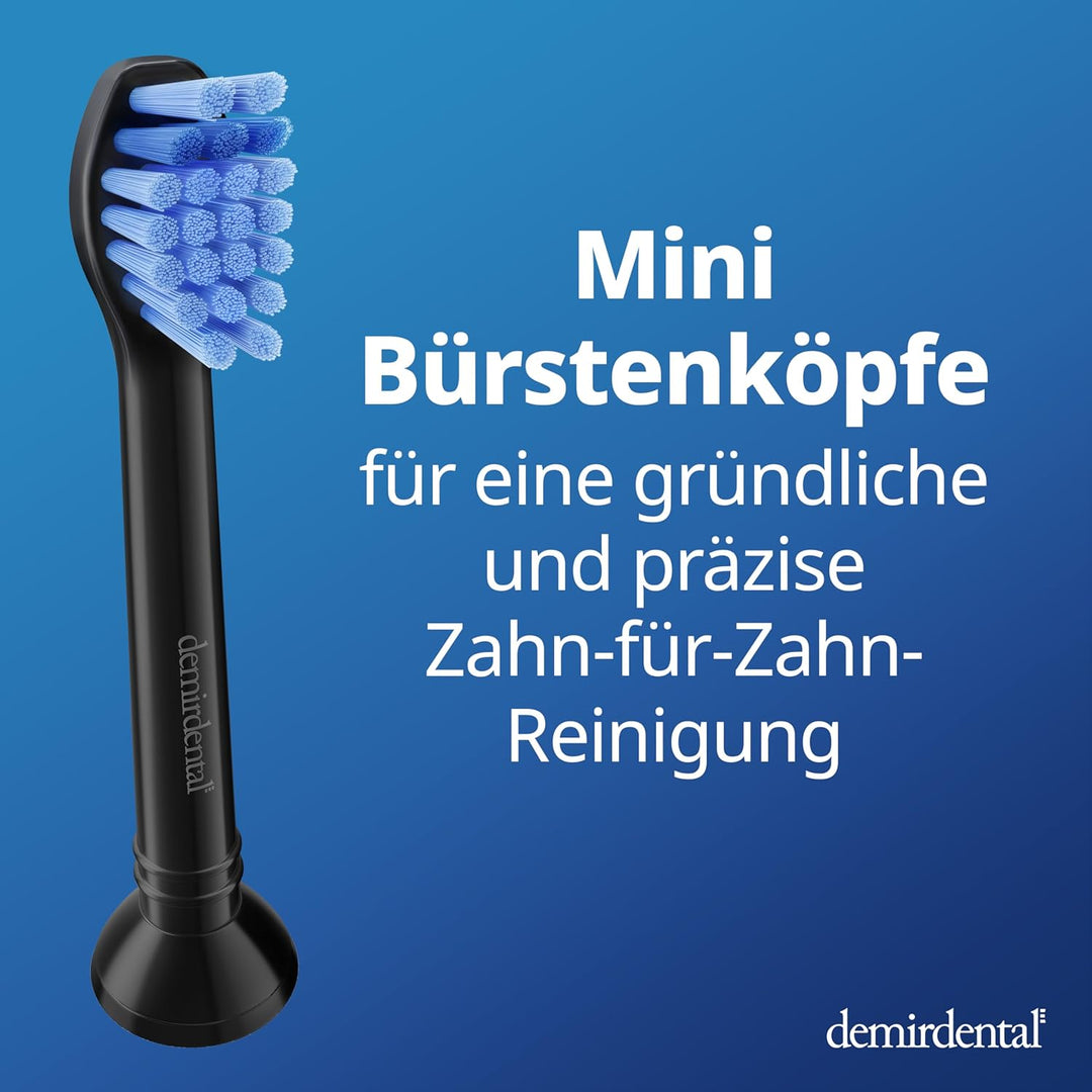 8er demirdental Ersatzbürsten passend für Philips Sonicare, Mini Aufsätze & Aufsteckbürsten, Medium
