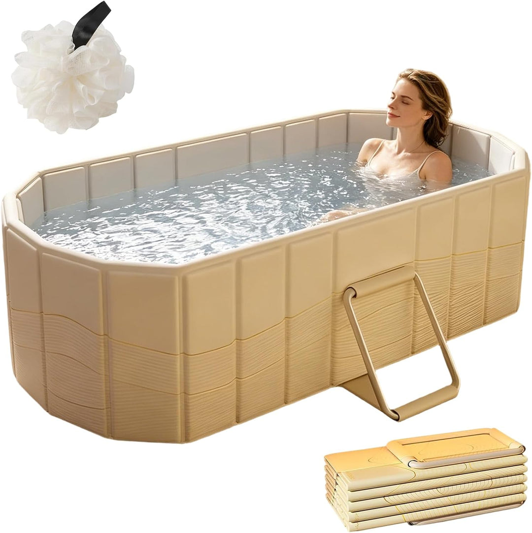 Faltbare Badewanne Erwachsene,Tragbare Badewanne für Erwachsene,Mobile Badewanne,2-in-1 Eisbad & War
