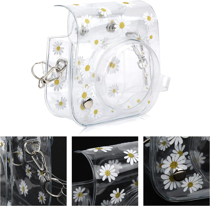 Sofortige Kameratasche, PVC-Kamera-Schutzhülle Daisy Transparente Sling Shell-Tasche mit Schultergur