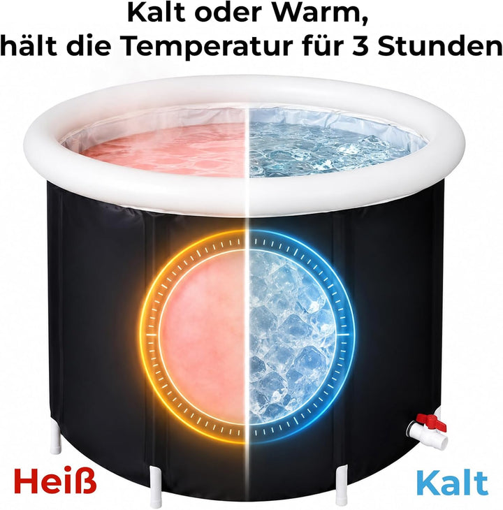 Eisbadewanne für Athleten 68cm Höhe Faltbare Aufblasbare Badewanne Tragbares Eisbad für den Innen- u