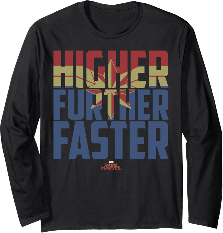 Captain Marvel Higher Further Faster Costume Fill Langarmshirt