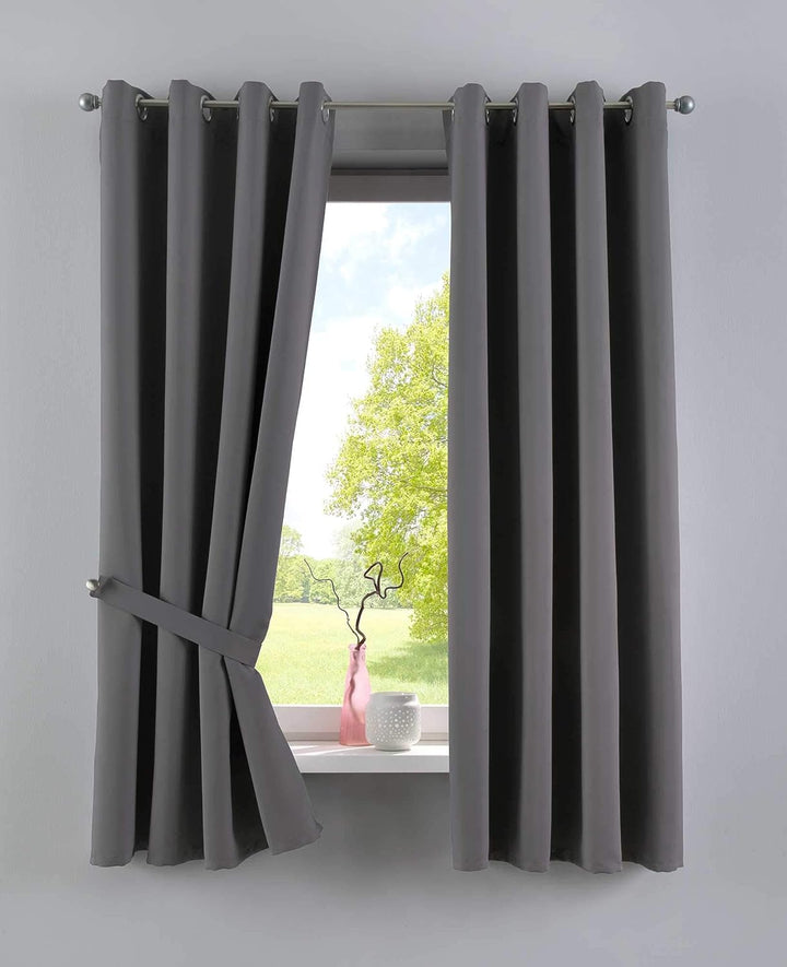 Gardinenbox Vorhang Blickdicht »Newyork« Dunkelgrau HxB 225x295 cm 1er-Pack Thermo-Gardine Verdunkel