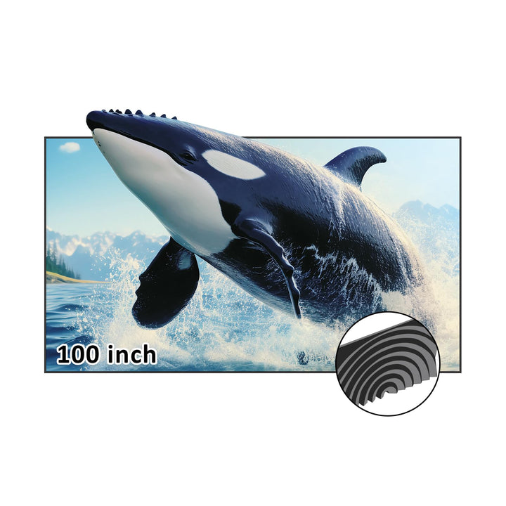 NexiGo 100-Inch Fresnel Projector Screen for Bright Day Light Use, 85% Ambient Light Rejecting ALR P