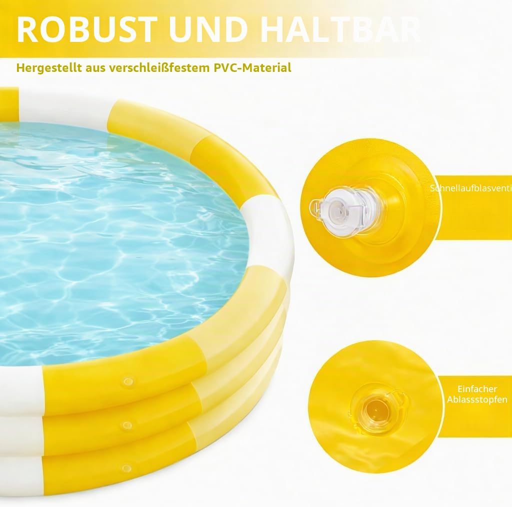 IPOOLGO Aufblasbarer Swimmingpool, Praktischer aufblasbarer Swimmingpool, Spielpool für drinnen und