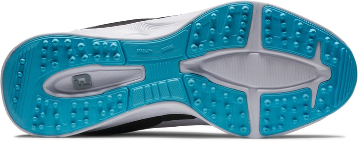 FootJoy Unisex Kinder Junior Fuels Golfschuhe 3 Big Kid Weiss Schwarz Blau, 3 Big Kid Wei&amp;