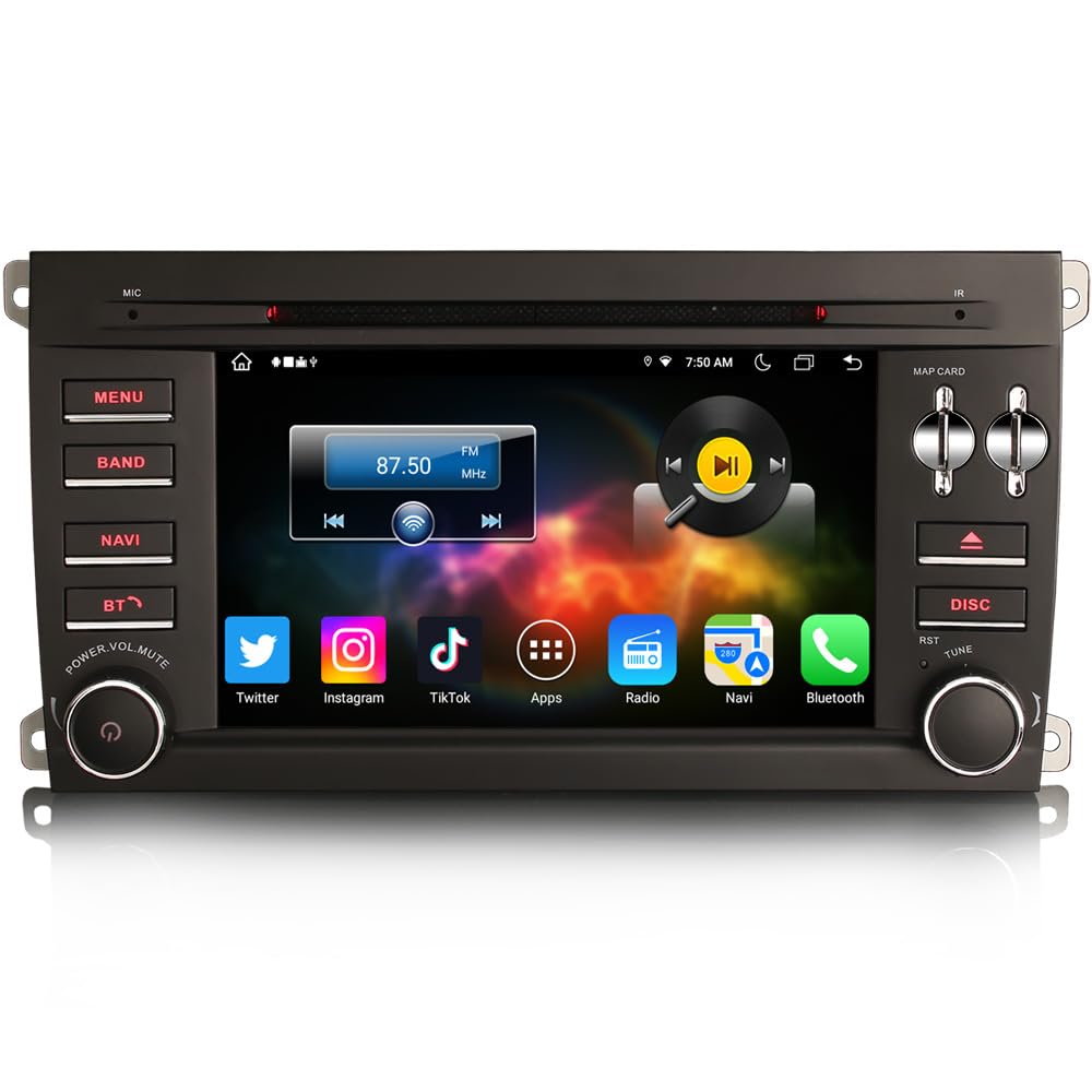 7 Zoll Acht-Kern 4GB+64GB Android 14 Autoradio Für Porsche Cayenne mit GPS Navigation Unterstützt Wi