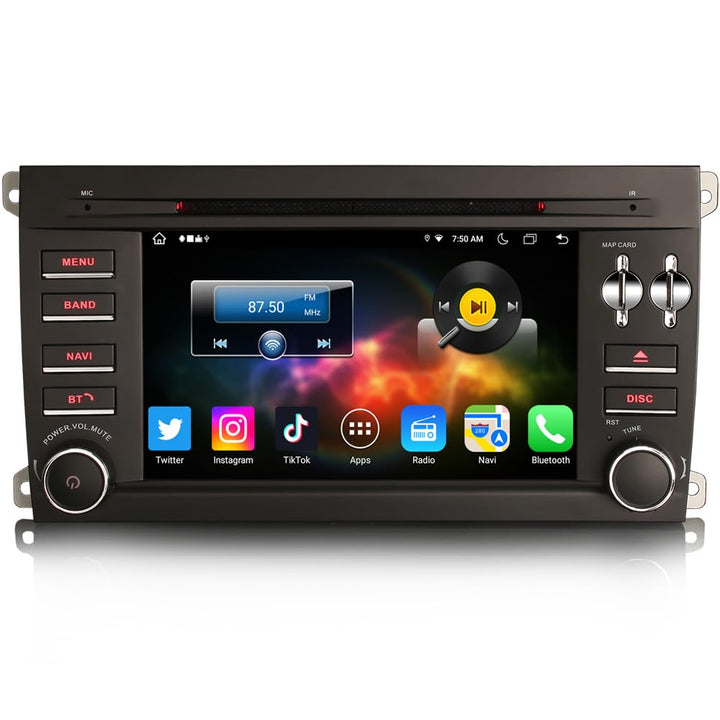 7 Zoll Acht-Kern 4GB+64GB Android 14 Autoradio Für Porsche Cayenne mit GPS Navigation Unterstützt Wi