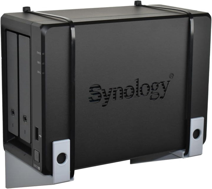 Wandhalterung passend für Synology Diskstation DS720+, DS723+, DS725+ und DVA1622, Grau, Grau