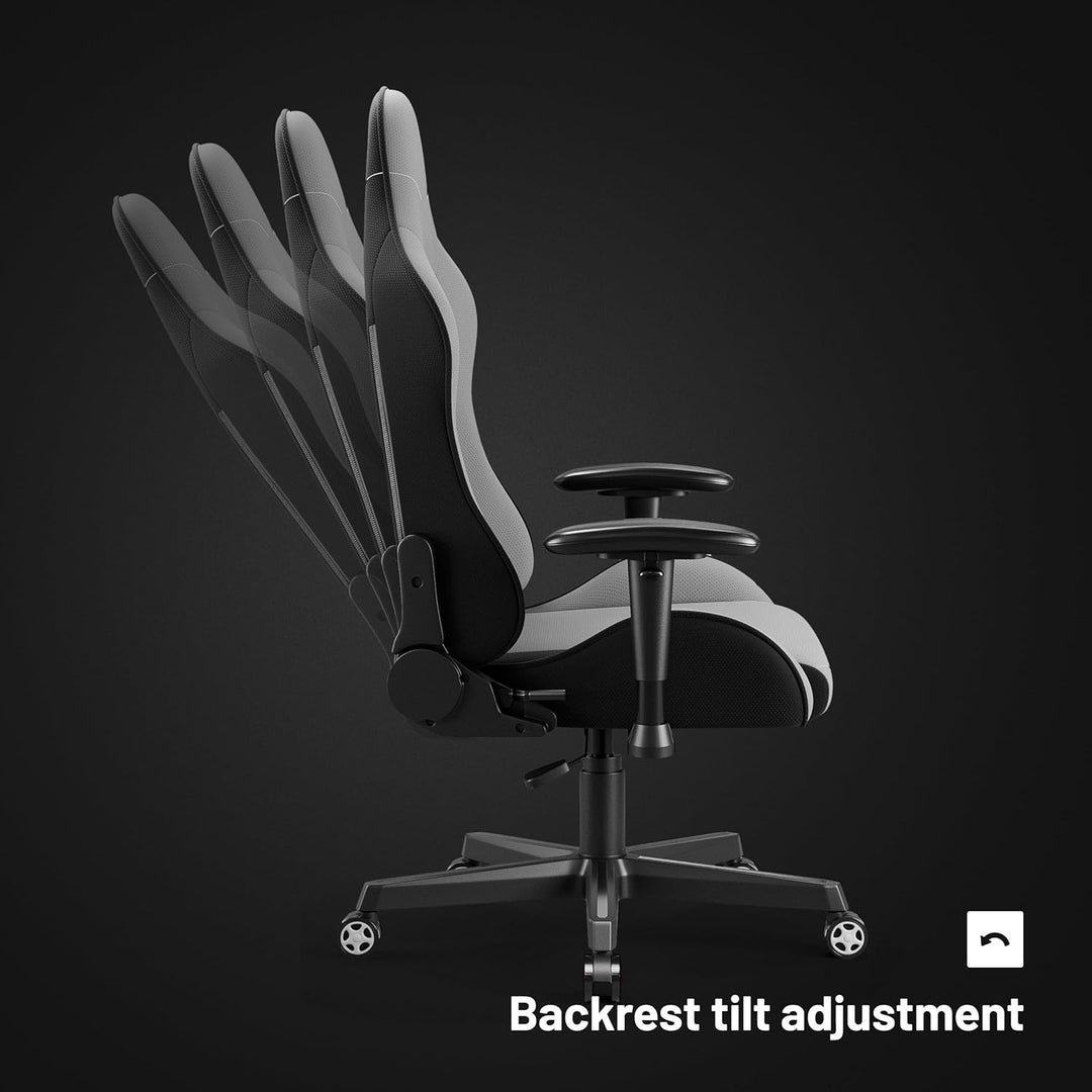 Diablo Gamer Stuhl X-Starter | Gaming Stuhl Ergonomisch mit Stoffbezug, Verstellbare Armlehnen, Kipp