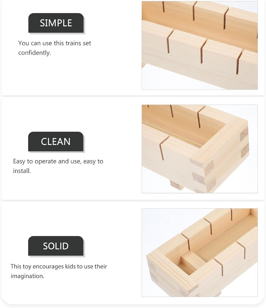 HEMOTON Onigiri- Form Presse Sushi Form Box Japanische Sushi Hersteller Holz Rechteckige Oshizushi F