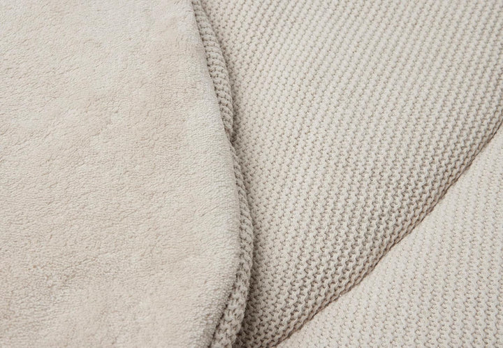 Jollein Krabbeldecke für Baby - Basic Knit, Nougat - Laufgittereinlage - Ø 95 cm - Spieldecke Baby -
