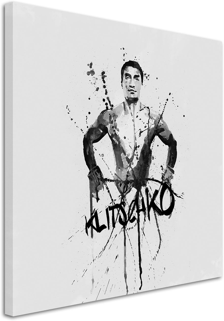 Paul Sinus Art Wladimir Klitschko 60x60cm Keilrahmenbild Kunstbild Aquarell Art Wandbild auf Leinwan
