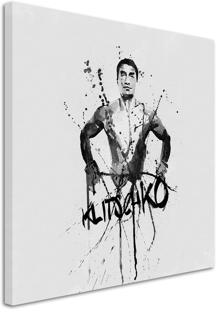 Paul Sinus Art Wladimir Klitschko 60x60cm Keilrahmenbild Kunstbild Aquarell Art Wandbild auf Leinwan