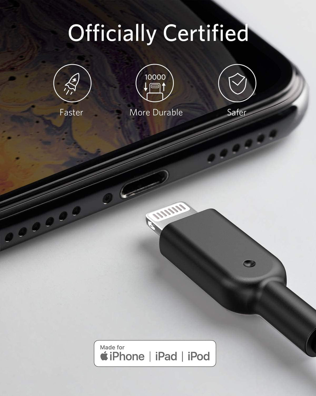 Anker iPhone Ladekabel Powerline II iPhone Kabel 0,3m USB auf Lightning Kabel, für iPhone 14/13 / 12