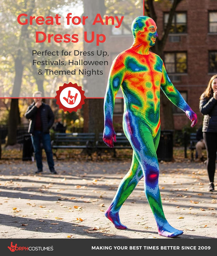 Morphsuits Infrarot Erwachsene, Kostüm Herren, Halloween Herren, Herren, Ganzkörper Kostüm Männer, G