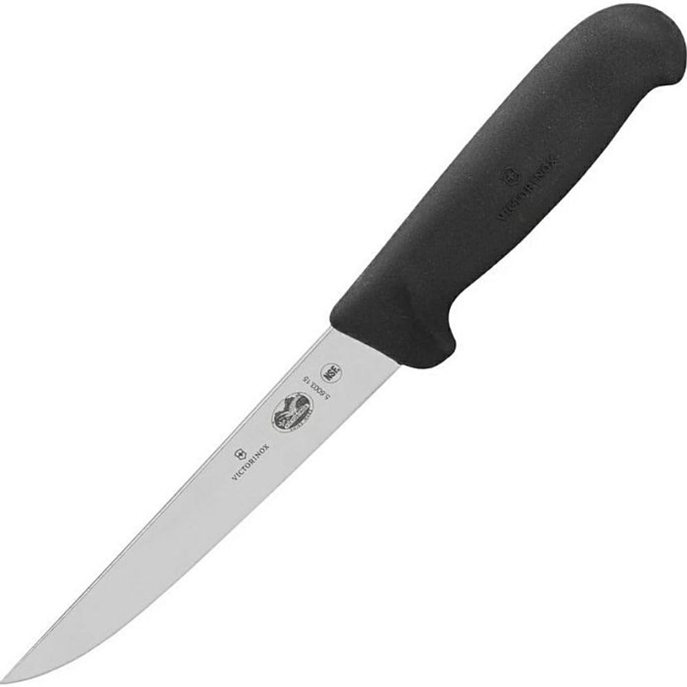 Victorinox, 5.6303.15, Fibrox, Ausbeinmesser, Extra scharfe Klinge, mit geradem Schliff, robuster Ku