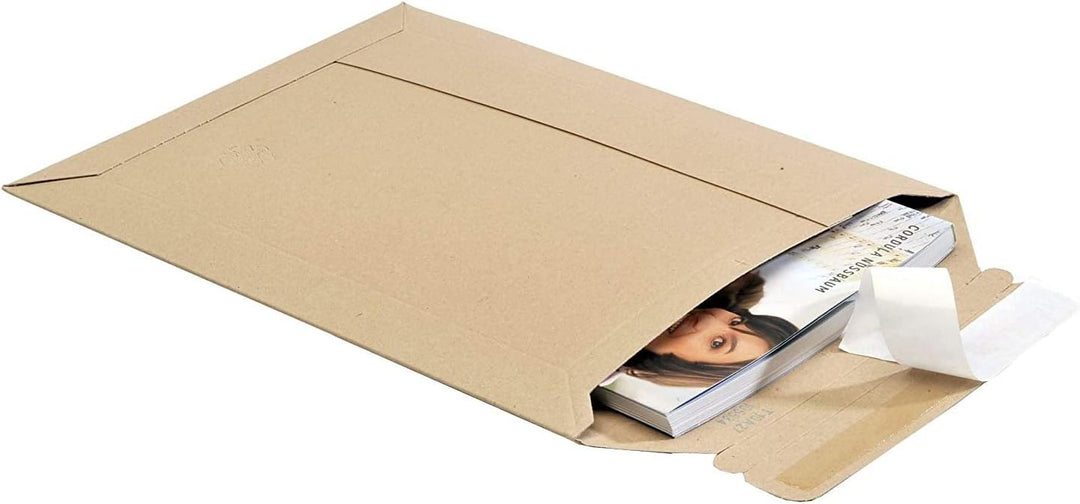 25 Versandtaschen aus Karton 250 x 353 mm bis 50 mm Gesamthöhe ideal für DIN A4 Karton 440 Gramm/m2