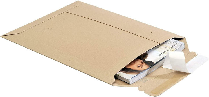 25 Versandtaschen aus Karton 250 x 353 mm bis 50 mm Gesamthöhe ideal für DIN A4 Karton 440 Gramm/m2