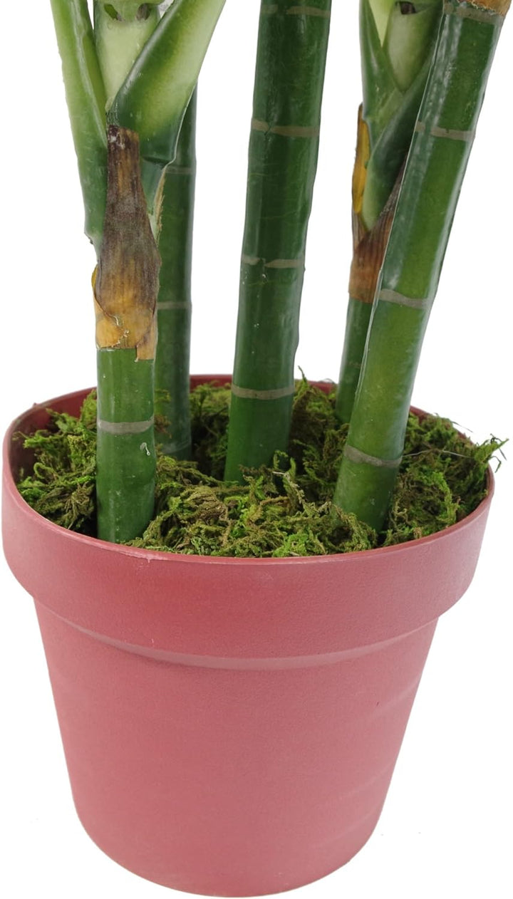 Leaf Kunstpflanze mit Blättern, einfarbig, Kunststoff With Plain Plastic pot With Plain Plastic Pot,