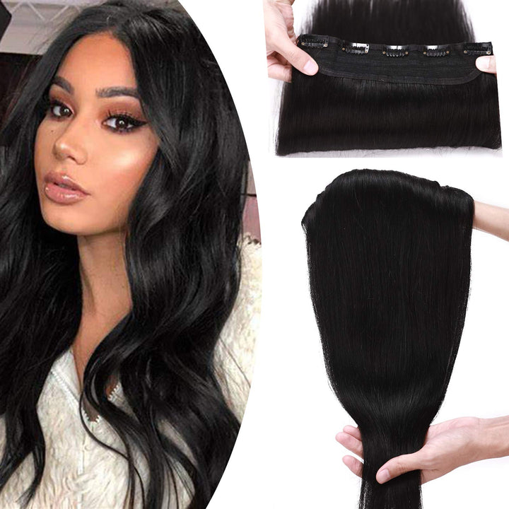 SEGO Haarverlängerungen Clip in Extensions DICKER 7A 100% Echtes menschliches Haar 1 Teilig 5 Clips