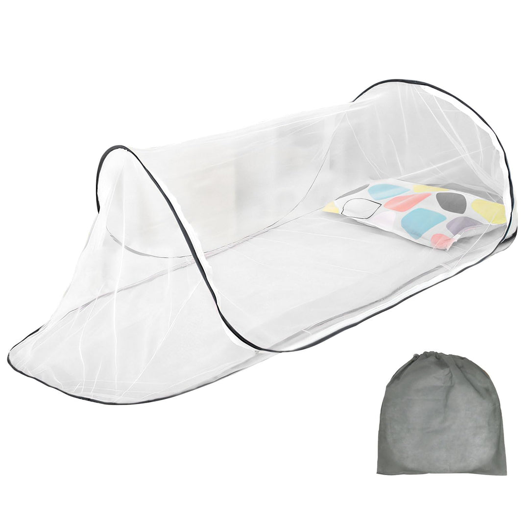 Moskitonetz Bett Pop Up, Tragbares Moskitonetz Reise Pop Up, Mückennetz Einzelbett Faltbar, Einfache