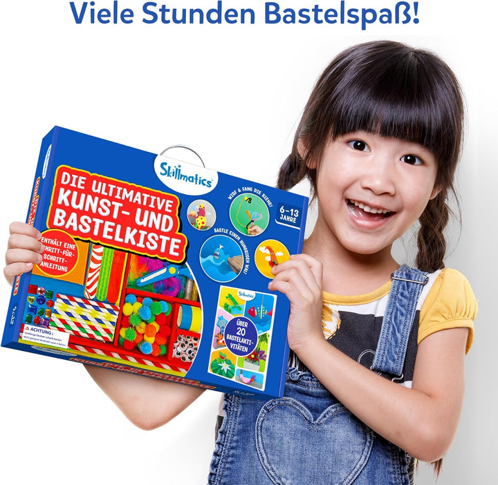 Skillmatics Die ultimative Bastelkiste, 2000+ Teile, Bastelmaterial, kreative Bastelideen zum Selber
