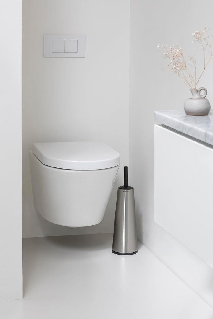 Brabantia Toilettenbürstengarnitur Classic - Matt Steel Matt Steel Toilettenbürste und Halter, Matt