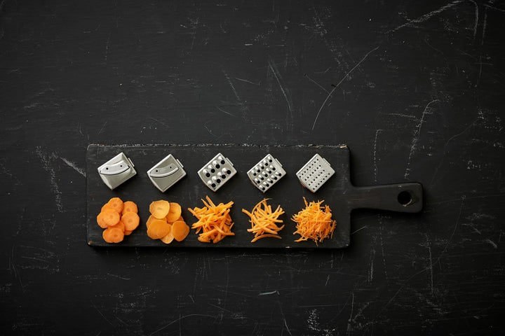 bamix Zubehör SliceSy für alle bamix Stabmixer ab 180 Watt, inkl. 5 Scheiben, Küchenmaschine multifu