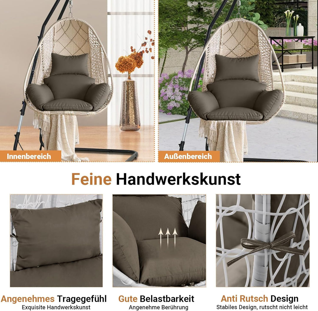 Kissen Hängesessel Schaukelstuhl Outdoor: Modern Hängeschaukel Pad Polyester Sitzkissen Weich Wasser