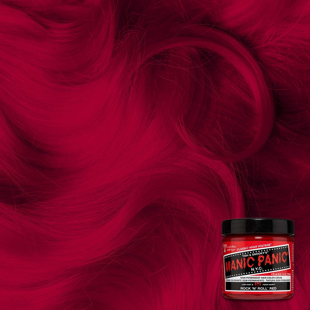 Manic Panic Rock'N'Roll Red Classic Creme, Vegan, Cruelty Free, Semi Permanent Hair Dye 2 x 118ml Ro