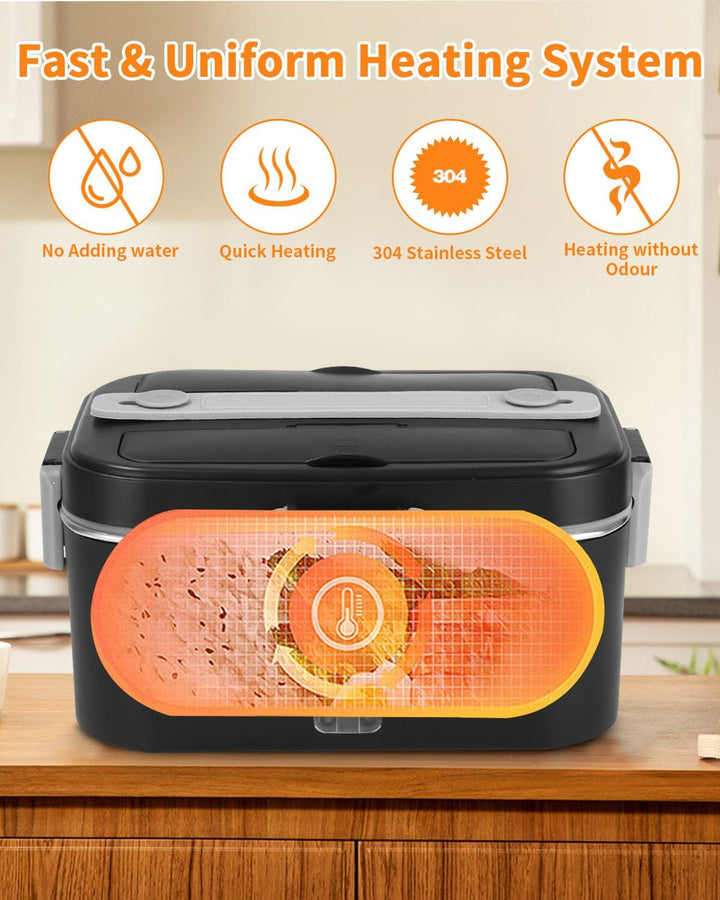 Elektrische Lunchbox, 3-in-1 12/24/220V Thermo Lunch box, 1.8 L Grossbehälter Lunchbox Erwachsene, H