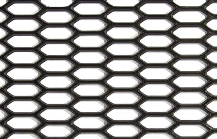 AUTO-STYLE Kunststoff Renngitter ABS schwarz - HEX Fine 18x7mm - 120x30cm