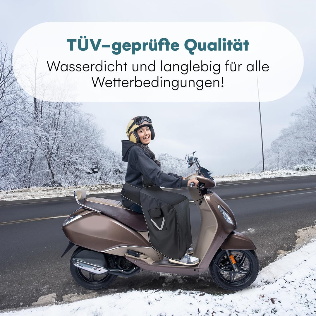smartpeas Rollerdecke Winter - Beinschutz Roller - Regenschutz Roller für alle Motorroller – univers