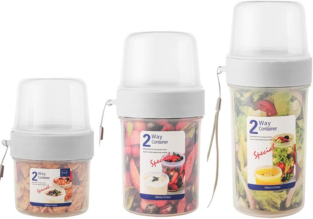 Joghurtbecher, Praktischer Salatbecher Müslibecher, Reisebecher, Lunchbox, to go Becher Geeignet für