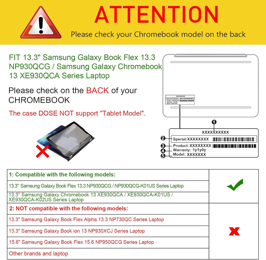 Fintie Schutzhülle für 13.3 Zoll Samsung Galaxy Book Flex 13.3 NP930QCG,Samsung Galaxy Chromebook 13
