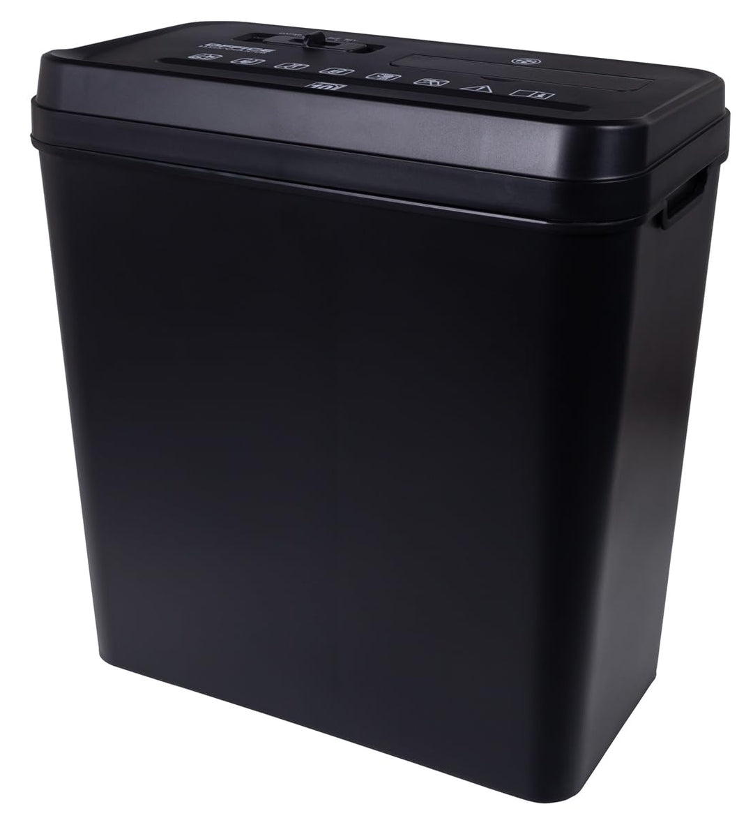 Office Products Aktenvernichter/für Papier CD/DVD / 10 Blätter Querschnitt/Behälter 14 l/Schwarz/Pap