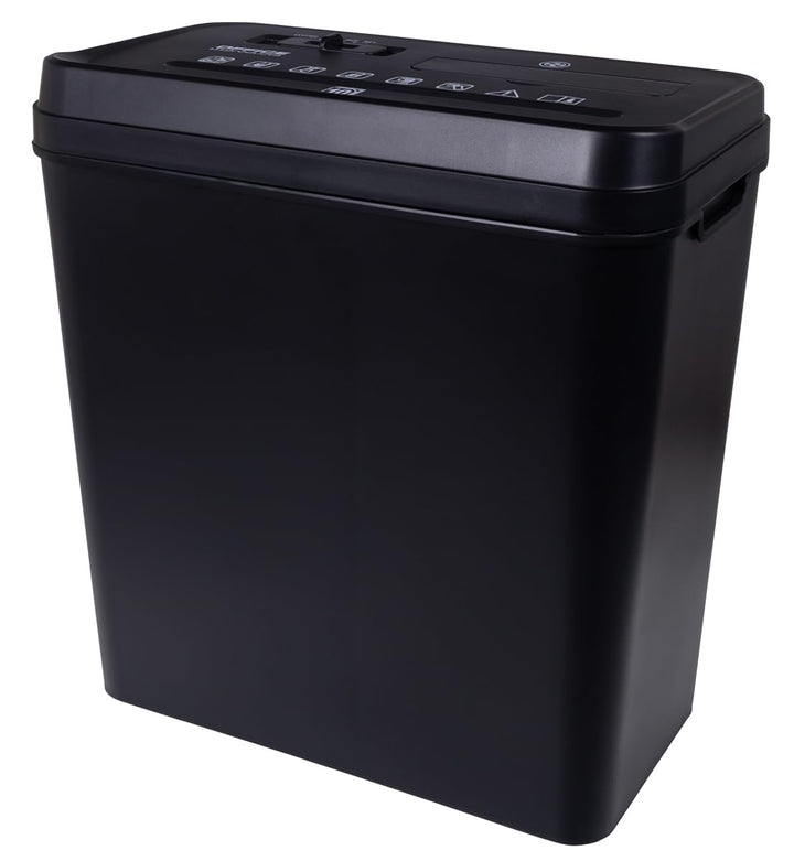 Office Products Aktenvernichter/für Papier CD/DVD / 10 Blätter Querschnitt/Behälter 14 l/Schwarz/Pap