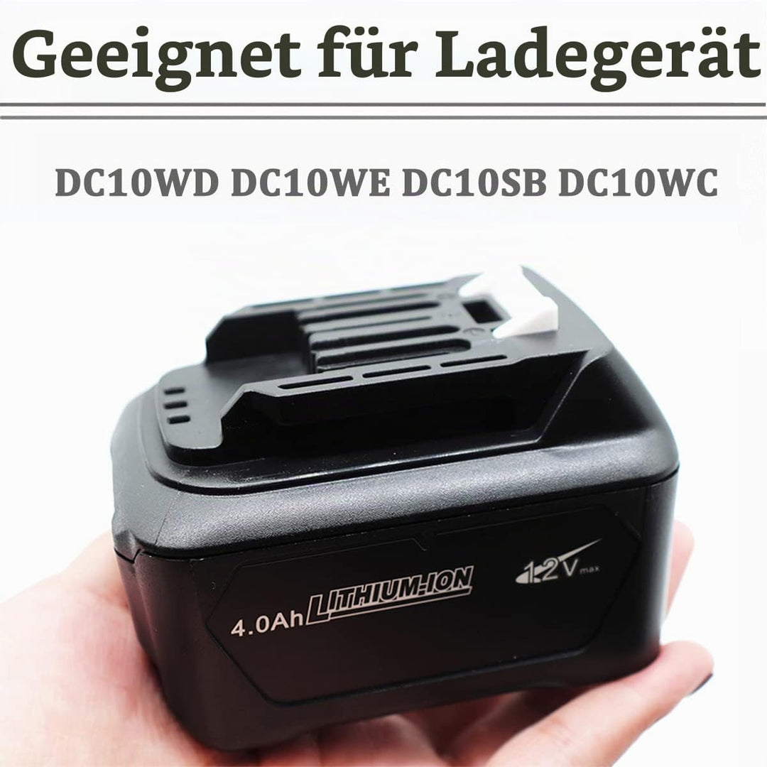 GOLEMON® 4,0Ah BL1041B Akku + Ladegerät DC10WD ersetzen für Makita (BL1016) BL1015 BL1020B BL1021B D