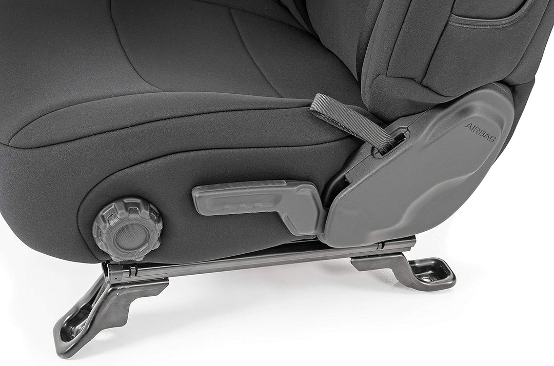 Rough Country Neopren-Sitzbezüge, vorne und hinten, schwarz, passend für 1991–1995 [Jeep ] Wrangler
