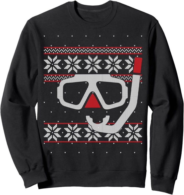 Schnorchelmaske Ugly Christmas Schnorchel Tauchmaske Xmas Sweatshirt