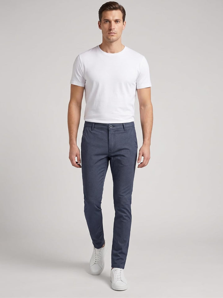 Rock Creek Herren Chino Hose Slim Fit Business Hosen RC-2154 29W / 30L Blau, 29W / 30L Blau