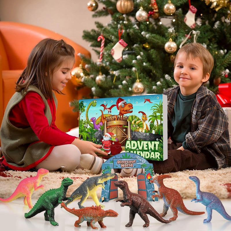 iZoeL Adventskalender 2024 Dinosaurier Kinder Jungen Dino Adventskalender 24 Dinosaurfiguren Füllung