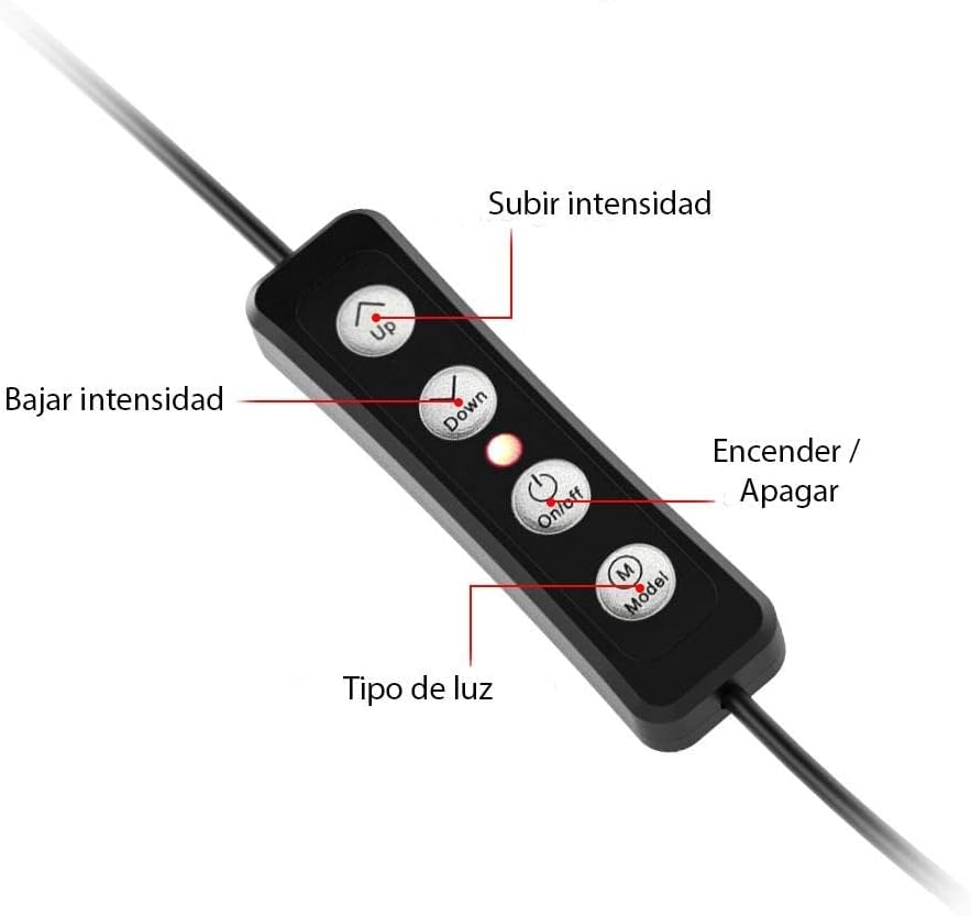 Ital 4" LED-Ringlicht mit Tischstativ und Bildschirmklemme – Dimmbare und verstellbare Beleuchtung f
