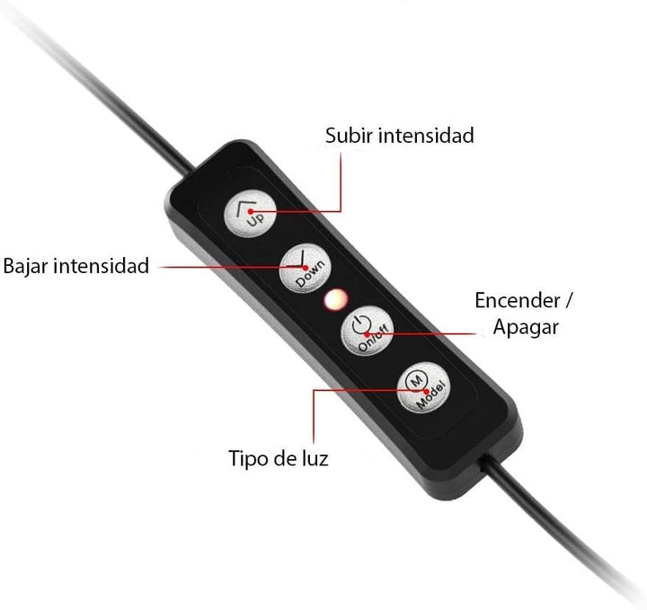 Ital 4" LED-Ringlicht mit Tischstativ und Bildschirmklemme – Dimmbare und verstellbare Beleuchtung f