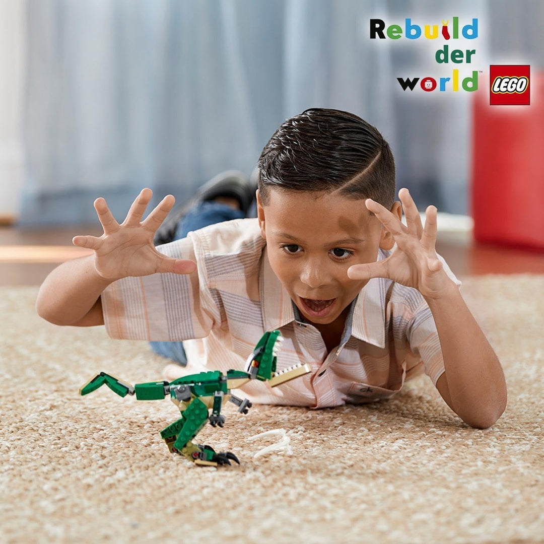 LEGO Creator Dinosaurier, 3in1 Spielzeug-Modell zum Bauen von T-Rex, Triceratops und Pterodactylus-F