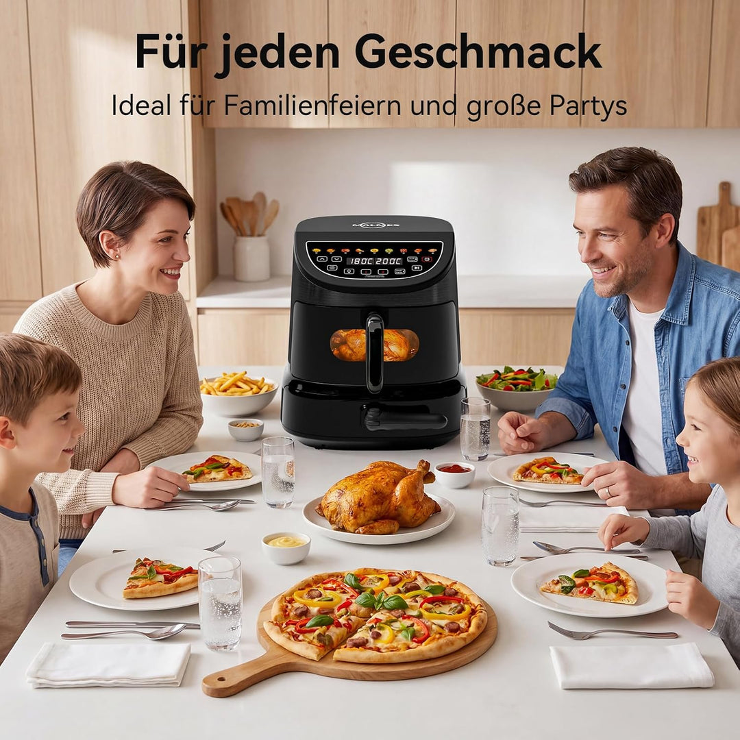 8.5L airfryer, heissluftfritteuse 2 kammern mit Pizzaofen Elektrisch