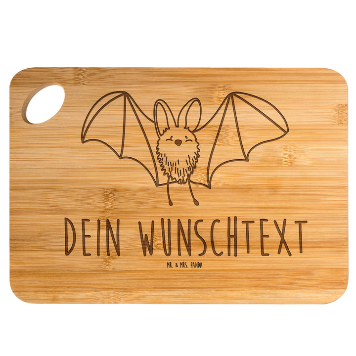 Mr. & Mrs. Panda Frühstücksbrett personalisiert Fledermaus Flügel - Personalisierte Geschenke, Brotz