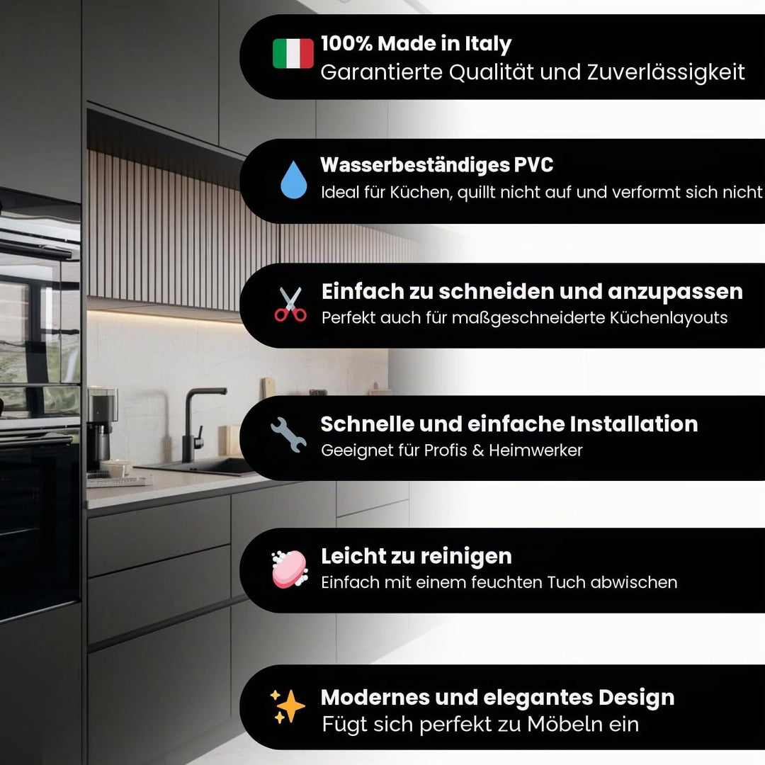 Evotrade Küchensockel – Sockelleiste L 2,5 m aus PVC | Höhe und Farben wählbar + Zubehör (2 Eckkappe