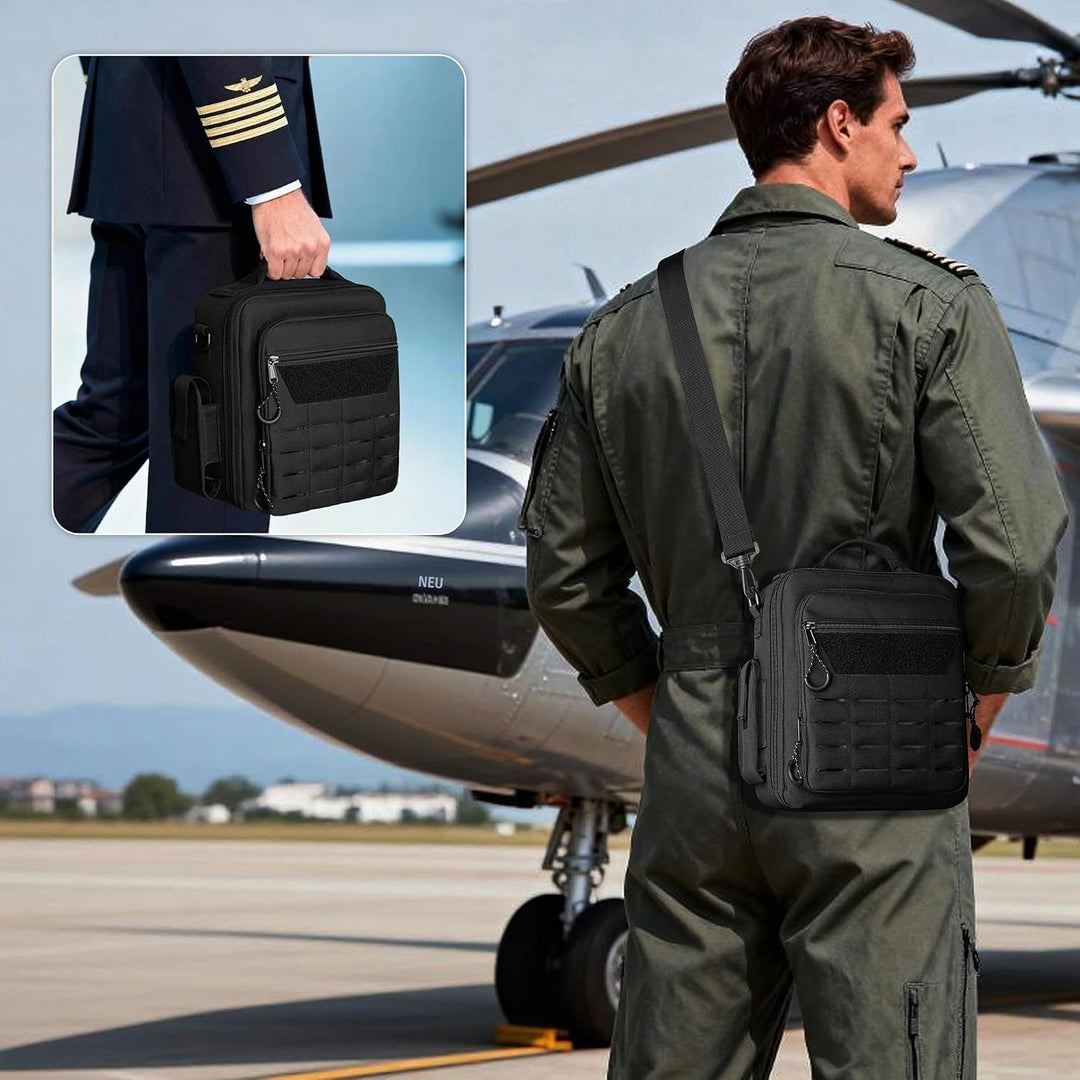 Damero Kopfhörer Tasche für Flieger, kleine Pilotenkoffer für Kopfhörer, Tasche für Flugkopfhörer mi